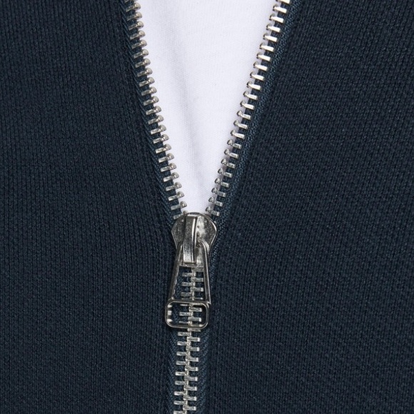 Jack & Jones Navy Knit Bomber Cardigan - Picture 3 of 7